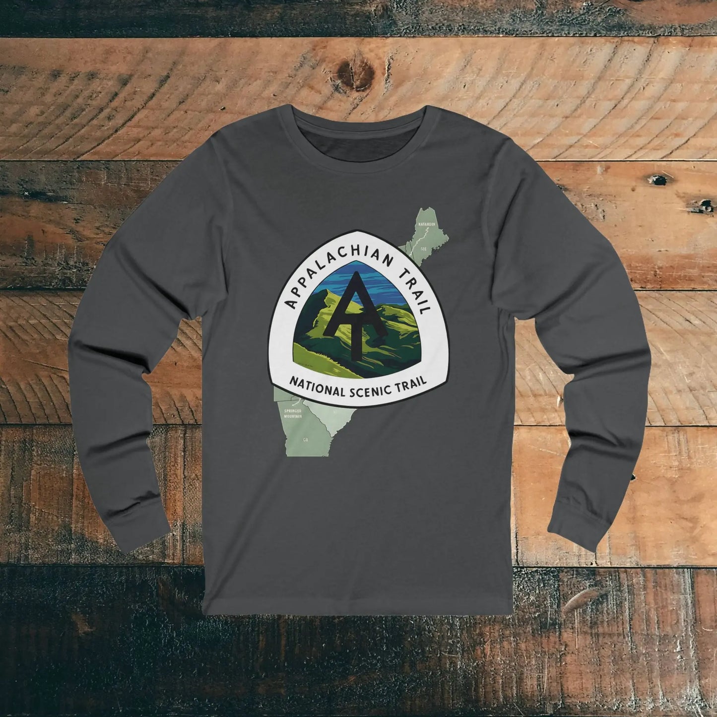 Appalachian National Scenic Trail Unisex Long Sleeve T-shirt AT Long-sleeve Printify S Asphalt