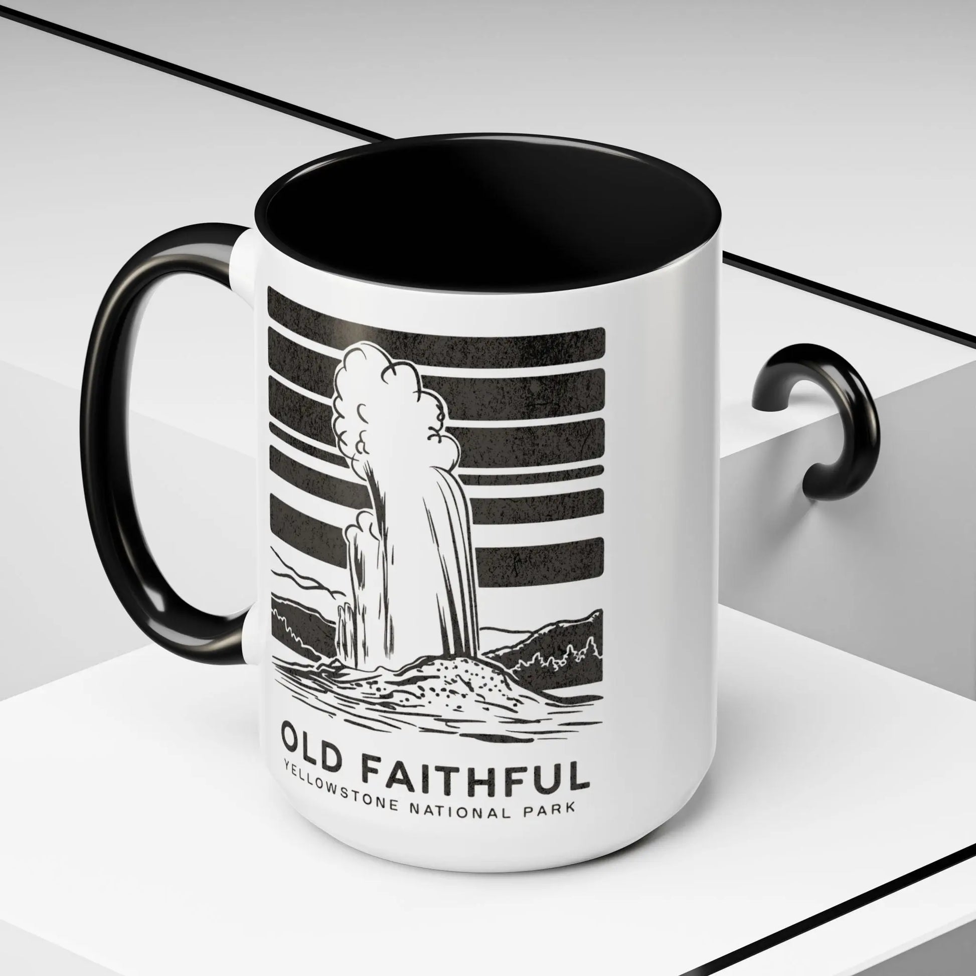 Old Faithful Geyser Yellowstone National Park Coffee Mug Mug Printify