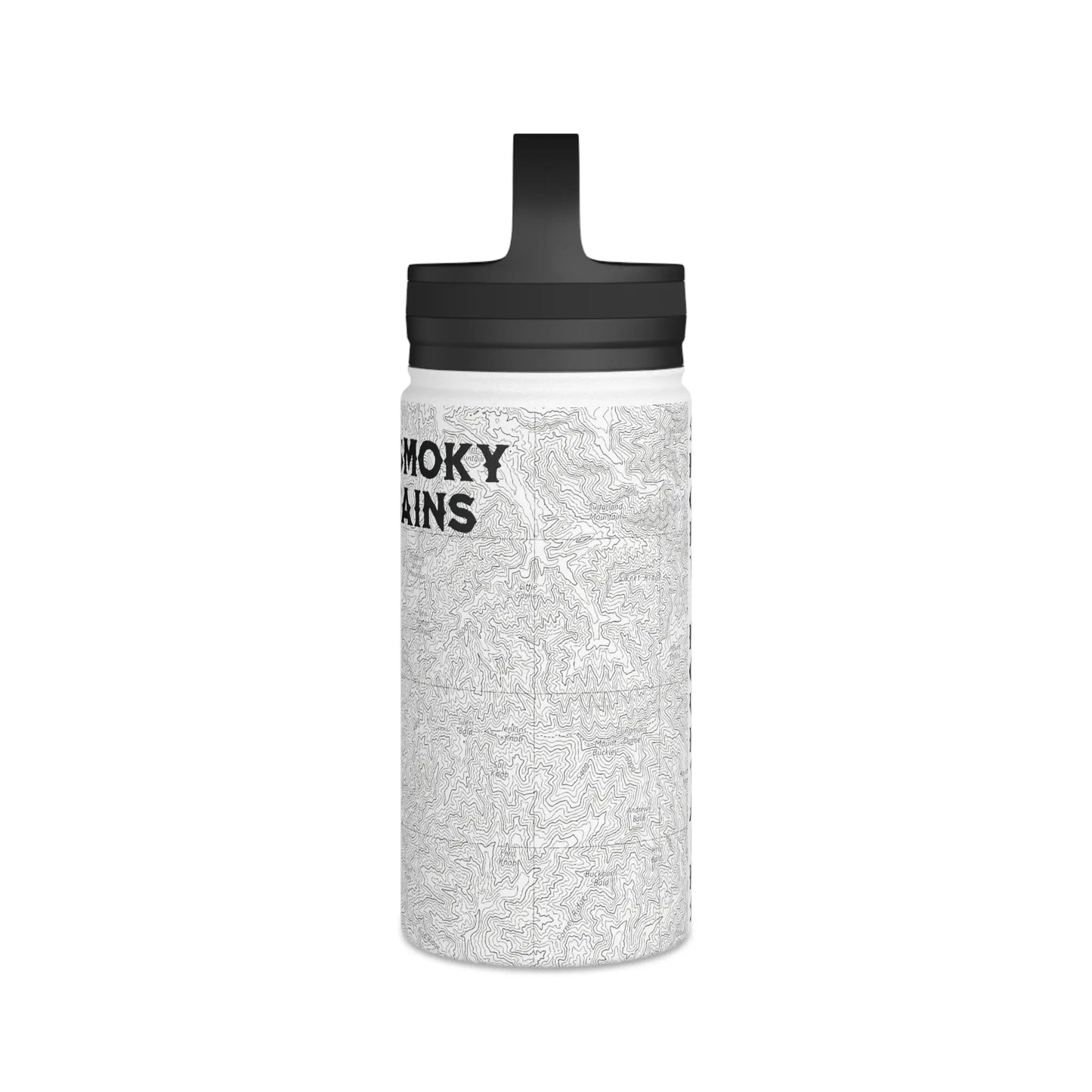 Great Smoky Mountains National Park Stainless Steel Water Bottle Handle Lid (3 Sizes, 3 Lid Options) Appalachian Trail Clingmans Dome water bottle Printify