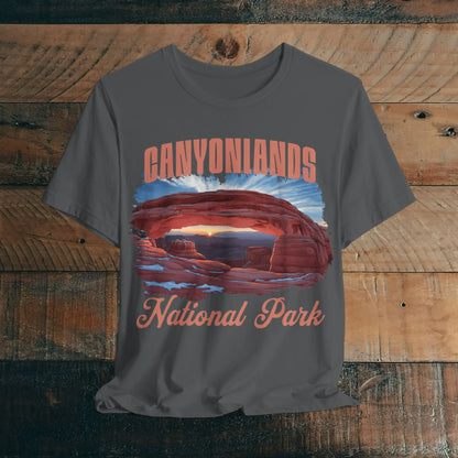 Canyonlands National Park Short Sleeve Tee T-Shirt Printify Asphalt S