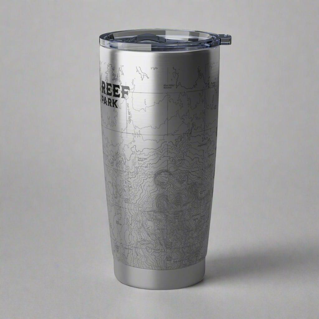 Capitol Reef National Park Topographic Insulated Tumbler Mug Printify