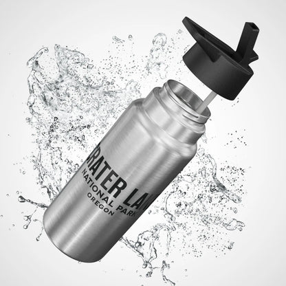 Crater Lake National Park Insulated Water Bottle Tumbler 32oz Oregon Mug Printify