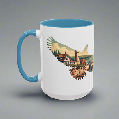 Acadia Bird Colored Mug Mug Printify 15oz Black