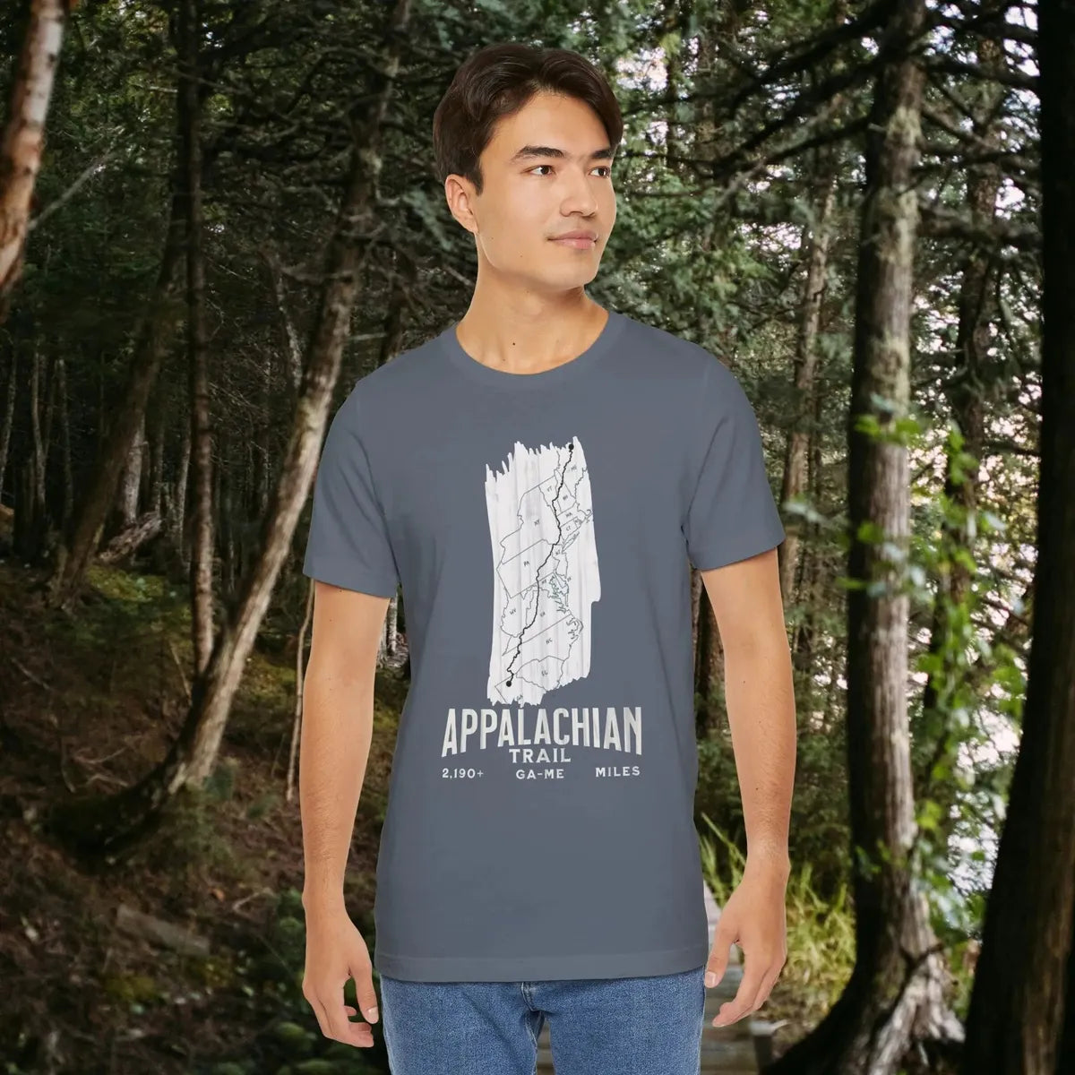 White Blaze Appalachian Trail Unisex T-Shirt Logo Camp Hike Tee T-Shirt Printify