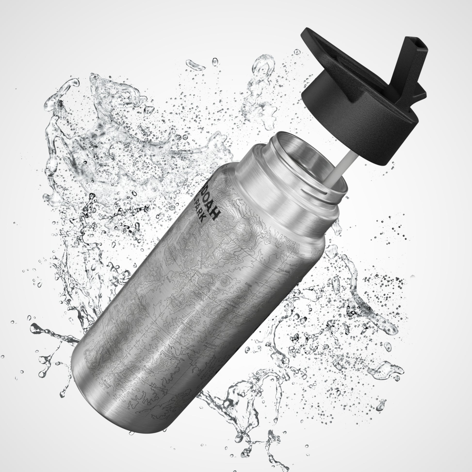 Shenandoah National Park Topographic Insulated Water Bottle Tumbler 32oz water bottle Printify