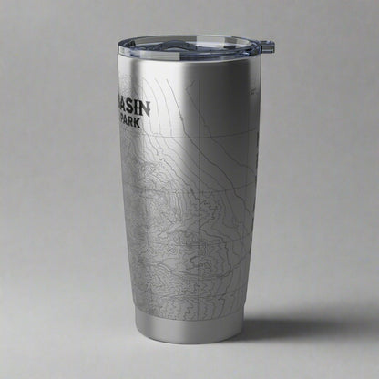 Great Basin National Park Topographic Insulated Tumbler 20oz Mug Printify