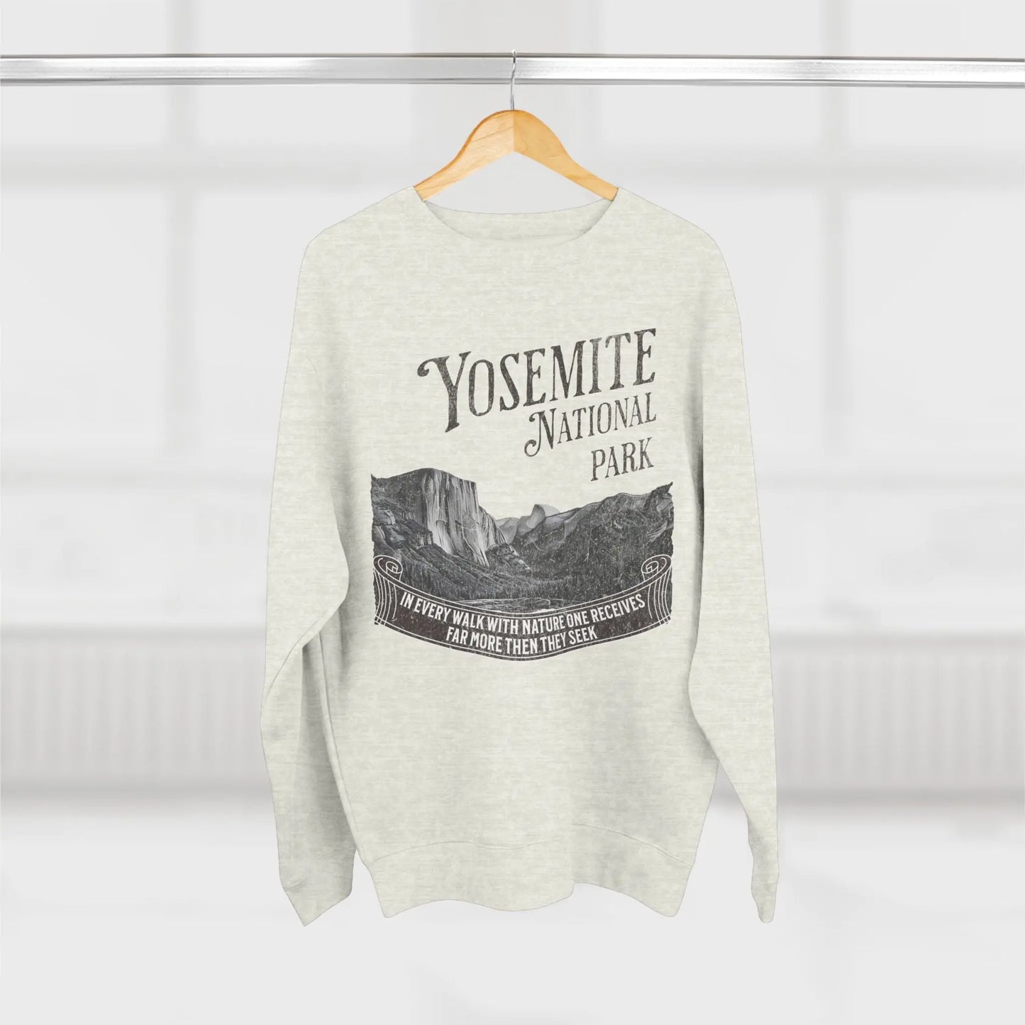 Yosemite National Park Unisex Crewneck Sweatshirt Sweatshirt Printify
