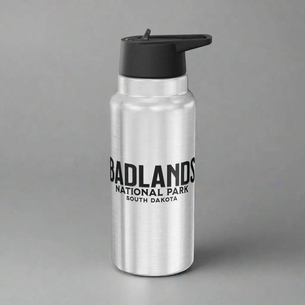 Badlands National Park Insulated Water Bottle Tumbler 32oz Mug Printify
