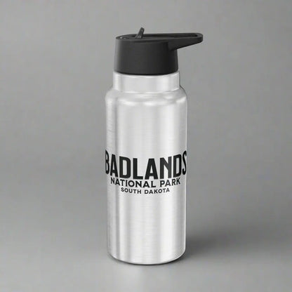 Badlands National Park Insulated Water Bottle Tumbler 32oz Mug Printify