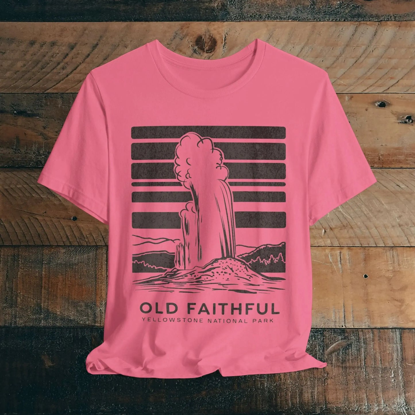 Yellowstone National Park Unisex Fit Soft T-Shirt T-Shirt Printify Charity Pink S