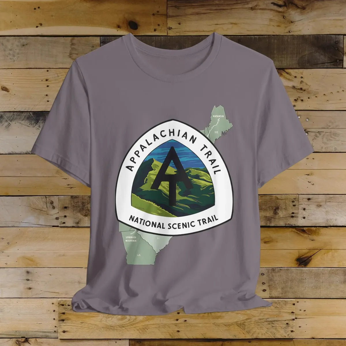 Appalachian Trail Unisex Jersey T-Shirt Logo Emblem Mountain Camp Hike Tee T-Shirt Printify Storm XS