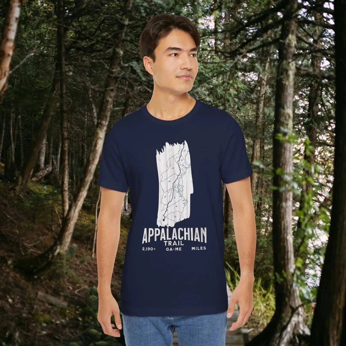 White Blaze Appalachian Trail Unisex T-Shirt Logo Camp Hike Tee T-Shirt Printify