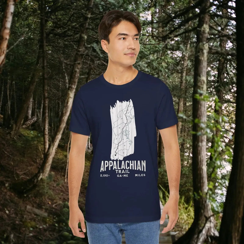 White Blaze Appalachian Trail Unisex T-Shirt Logo Camp Hike Tee T-Shirt Printify