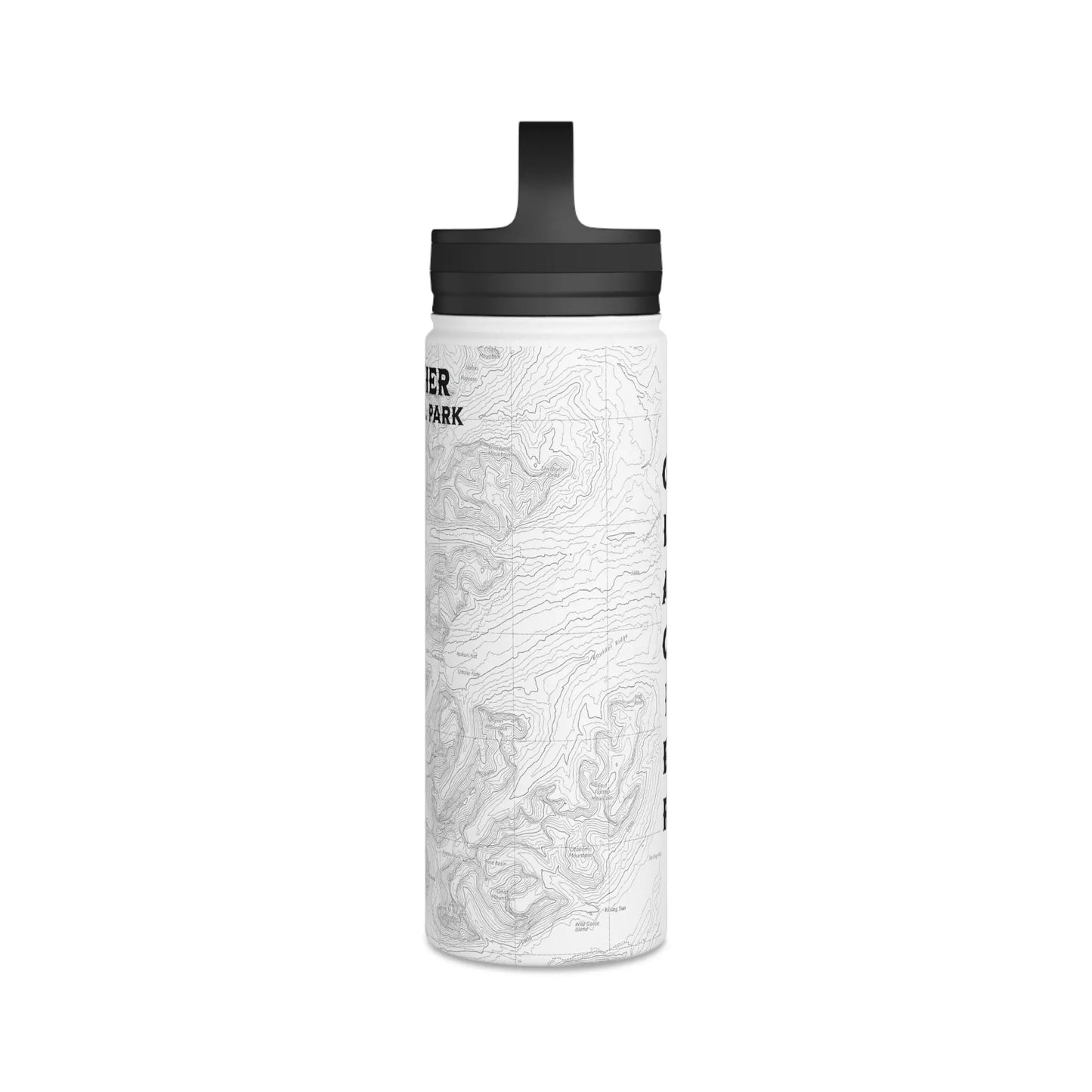 Glacier National Park Stainless Steel Water Bottle (3 Lids, 3 Sizes) water bottle Printify