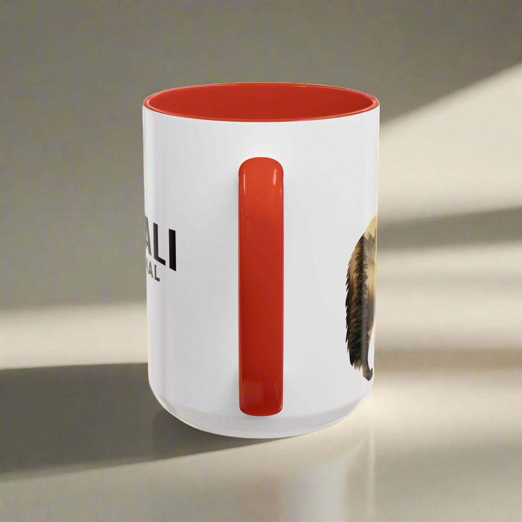 Denali Wolf Colored Mug Mug Printify