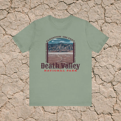 Death Valley National Park Unisex Jersey Tee Airlume Cotton Badwater Basin - Park Service Apparel
