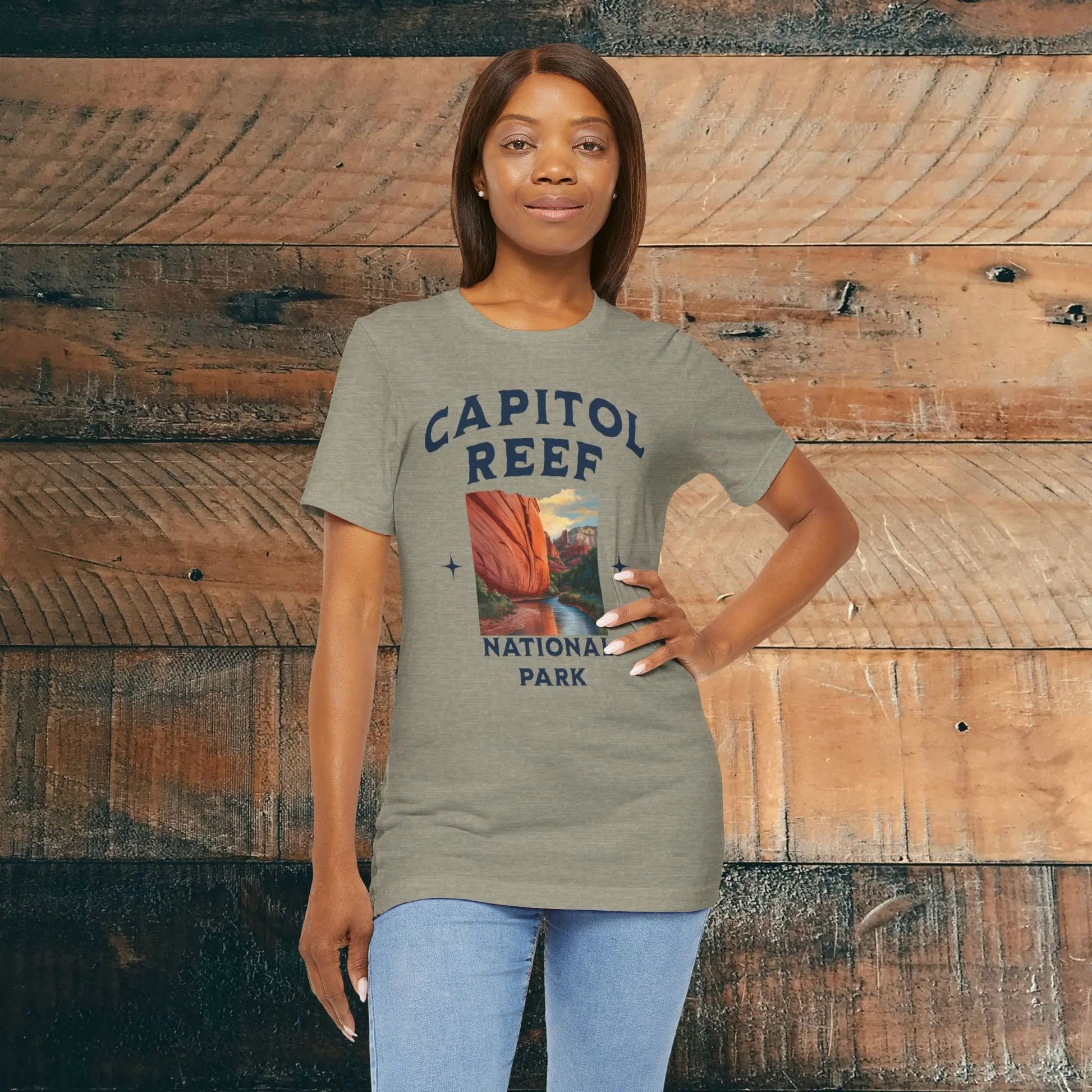 Capitol Reef National Park Unisex Fit Soft Tee River Red Rock T-Shirt T-Shirt Printify