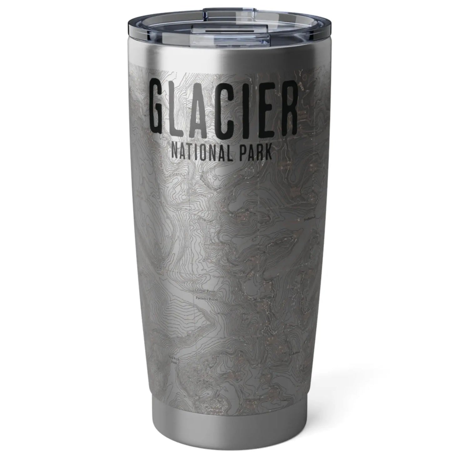 Glacier National Park Topographic Tumbler 20oz Mug Printify
