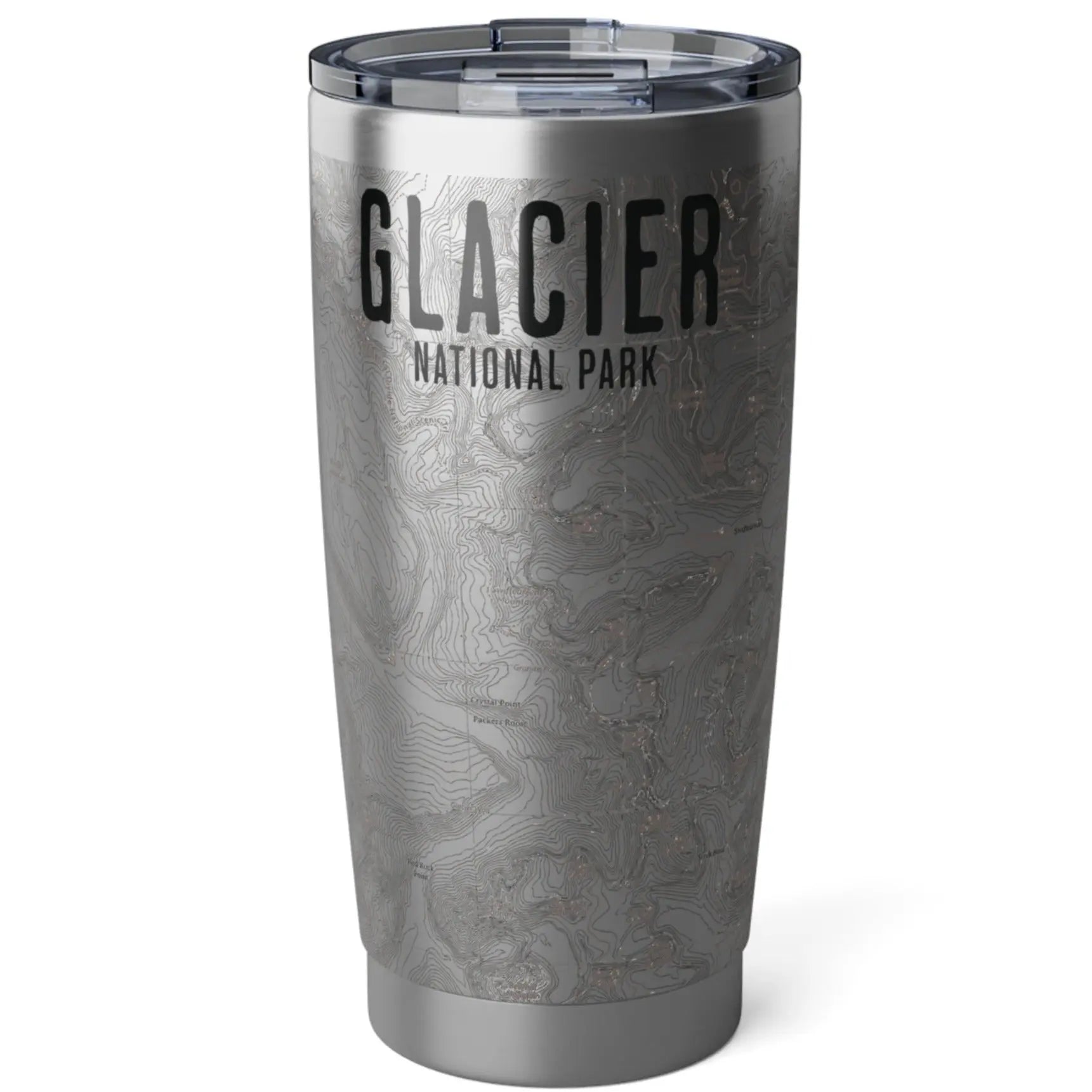 Glacier National Park Topographic Tumbler 20oz Mug Printify