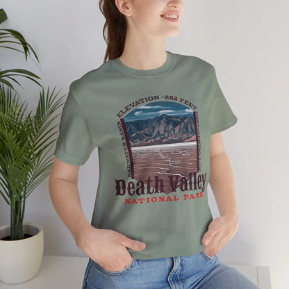 Death Valley National Park Unisex Jersey Tee Airlume Cotton Badwater Basin - Park Service Apparel