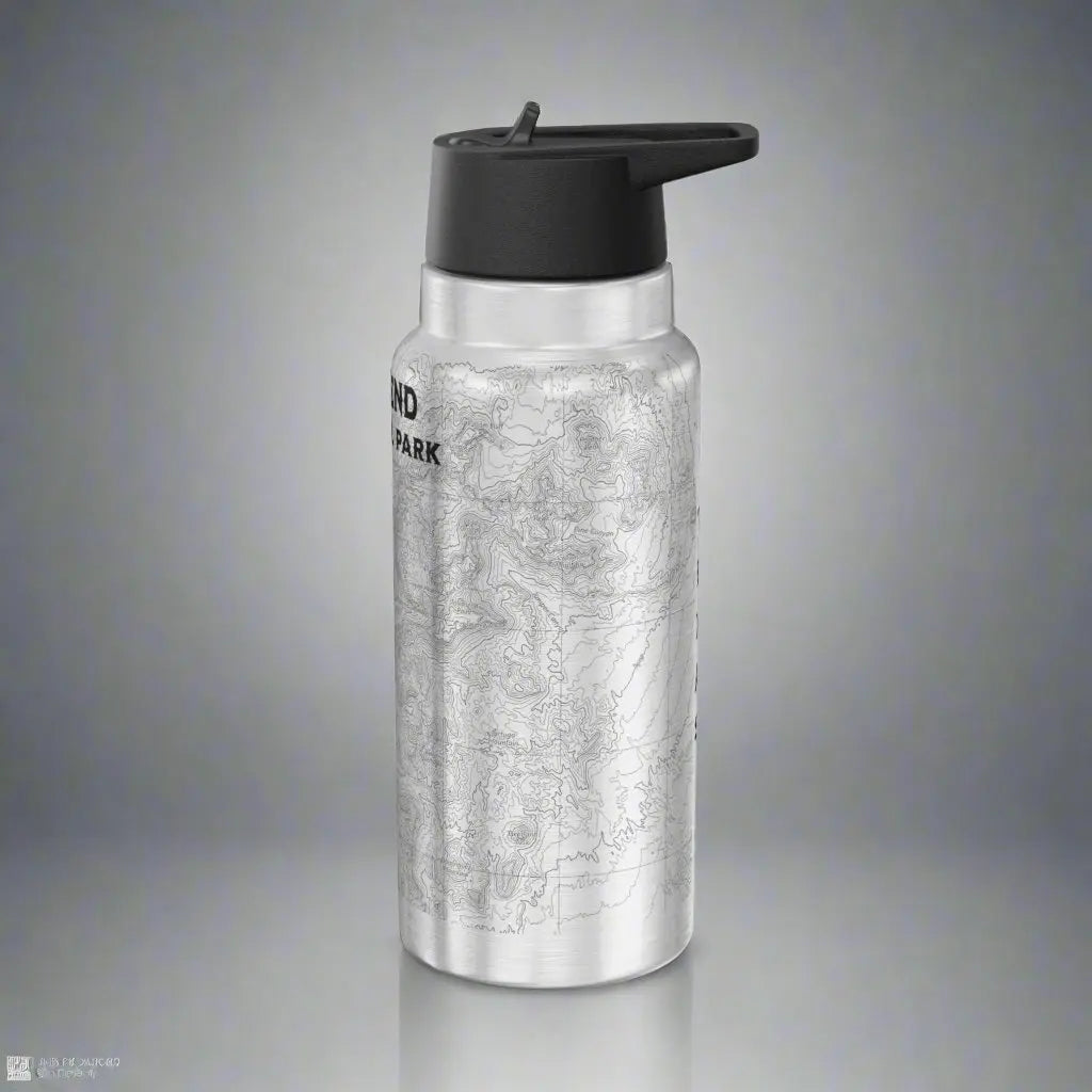 Big Bend National Park Topographic Insulated Water Bottle Tumbler Mug Printify