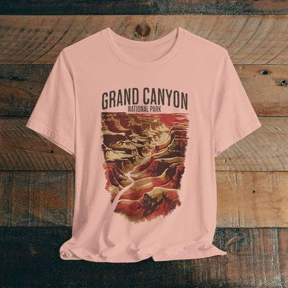 Grand Canyon National Park Unisex T-Shirt T-Shirt Printify Peach XS