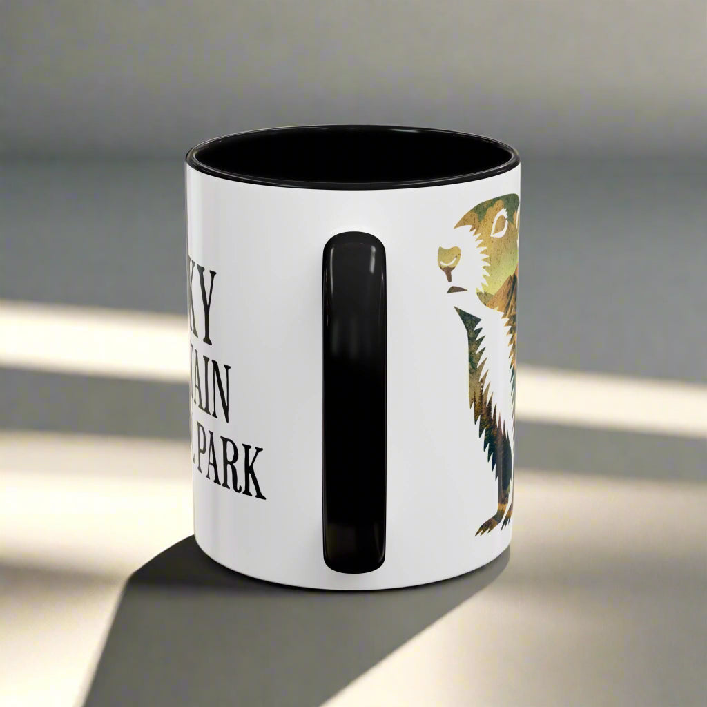 Rocky Mountain Park Marmot Colored Mug Mug Printify