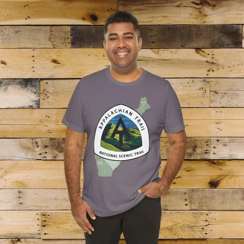 Appalachian Trail Unisex Jersey T-Shirt Logo Emblem Mountain Camp Hike Tee T-Shirt Printify