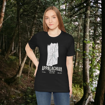 White Blaze Appalachian Trail Unisex T-Shirt Logo Camp Hike Tee T-Shirt Printify