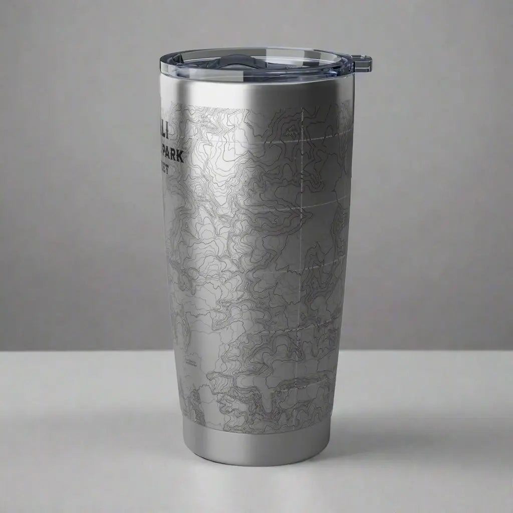 Denali National Park Topographic Tumbler 20oz Elevation 20,310 Ft. Alaska USGS Map Print Mug Printify