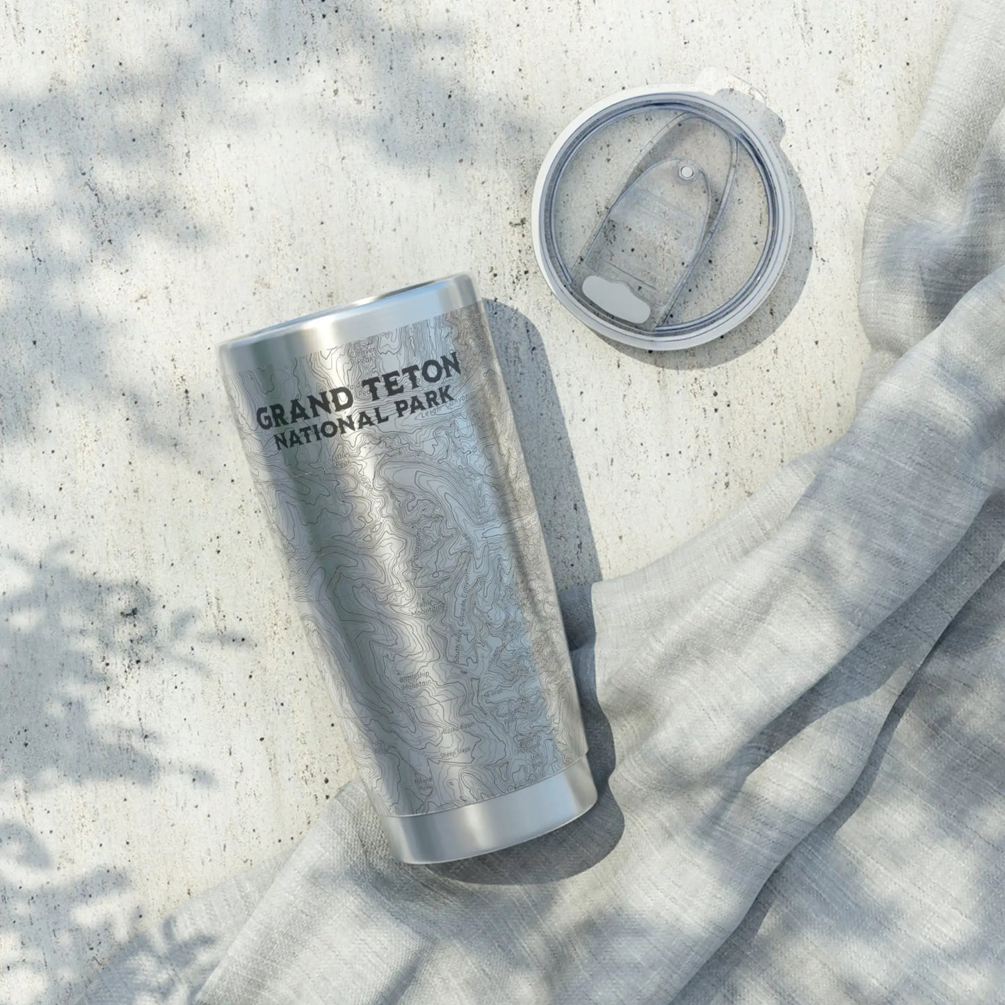 Grand Teton National Park Topographic Tumbler 20oz USGS Map Mug Printify