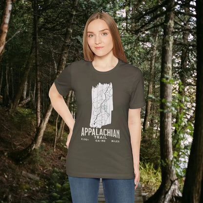 White Blaze Appalachian Trail Unisex T-Shirt Logo Camp Hike Tee T-Shirt Printify