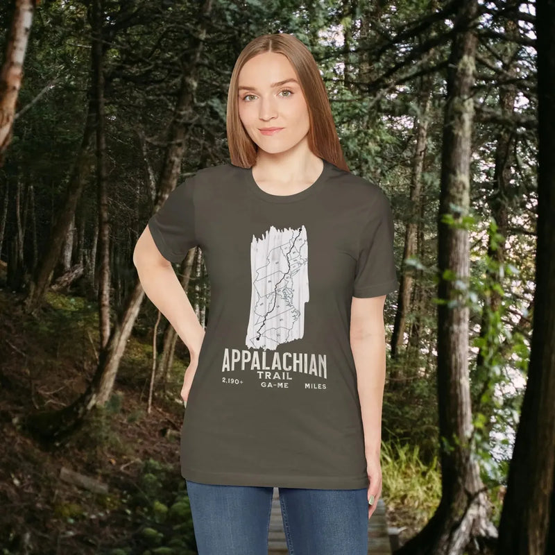 White Blaze Appalachian Trail Unisex T-Shirt Logo Camp Hike Tee T-Shirt Printify