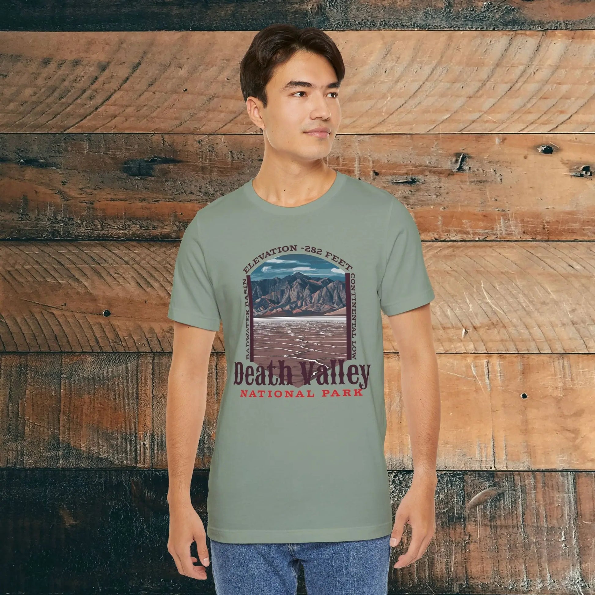 Death Valley National Park Unisex Jersey Tee Airlume Cotton Badwater Basin - Park Service Apparel
