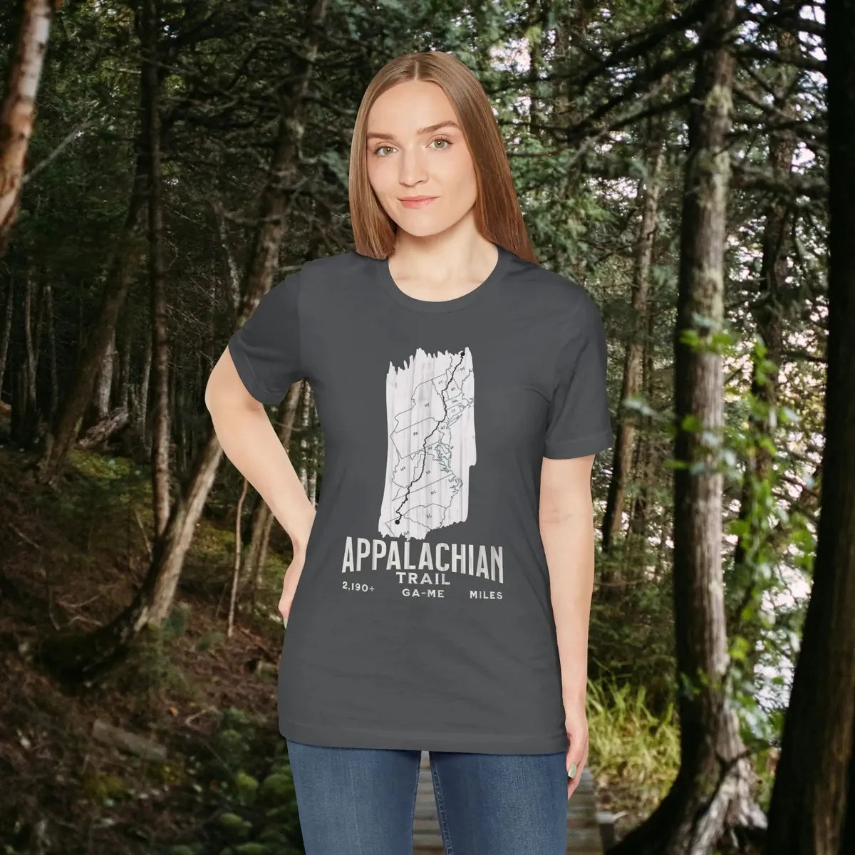 White Blaze Appalachian Trail Unisex T-Shirt Logo Camp Hike Tee T-Shirt Printify