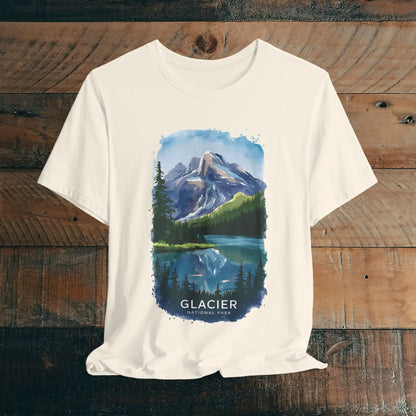Glacier National Park Unisex T-Shirt T-Shirt Printify Natural XS