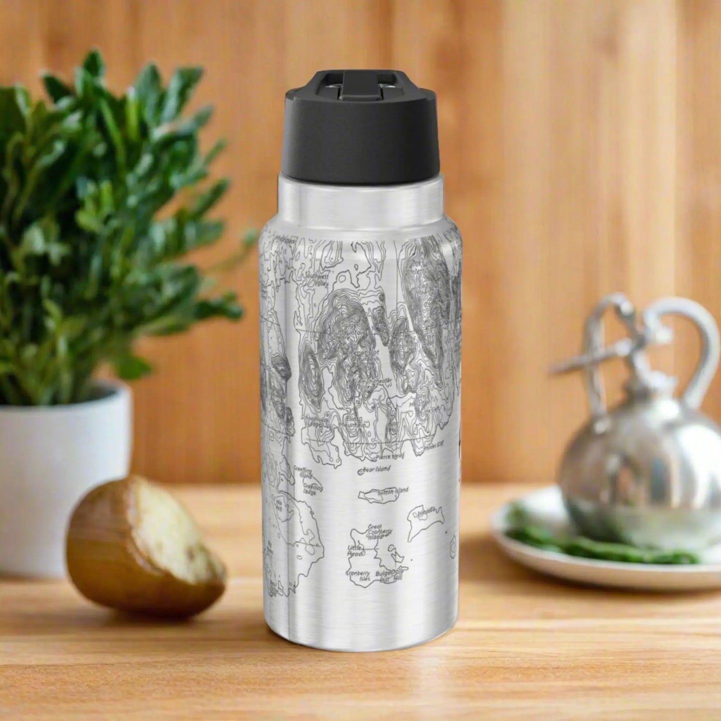 Acadia National Park Water Bottle Tumbler 32oz Mug Printify Silver 32oz