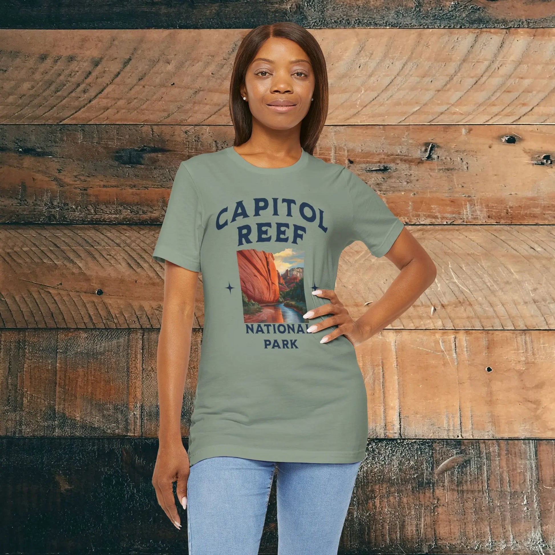 Capitol Reef National Park Unisex Fit Soft Tee River Red Rock T-Shirt T-Shirt Printify