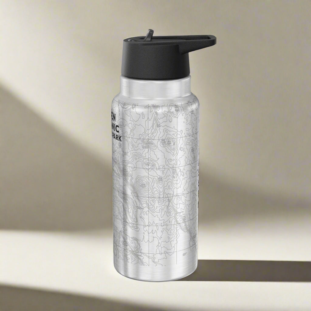 Lassen Volcanic National Park Topo Tumbler Bottle water bottle Printify