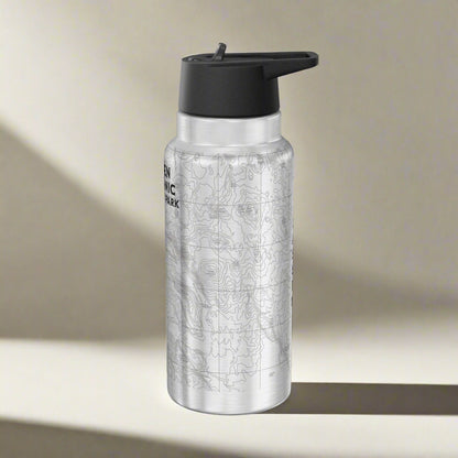 Lassen Volcanic National Park Topo Tumbler Bottle water bottle Printify