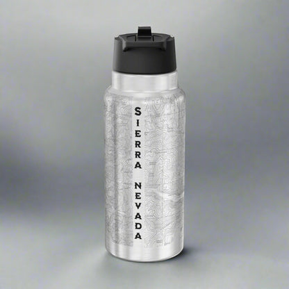 Kings Canyon National Park Topographic Water Bottle Tumbler Mug Printify