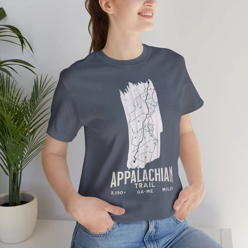 White Blaze Appalachian Trail Unisex T-Shirt Logo Camp Hike Tee T-Shirt Printify