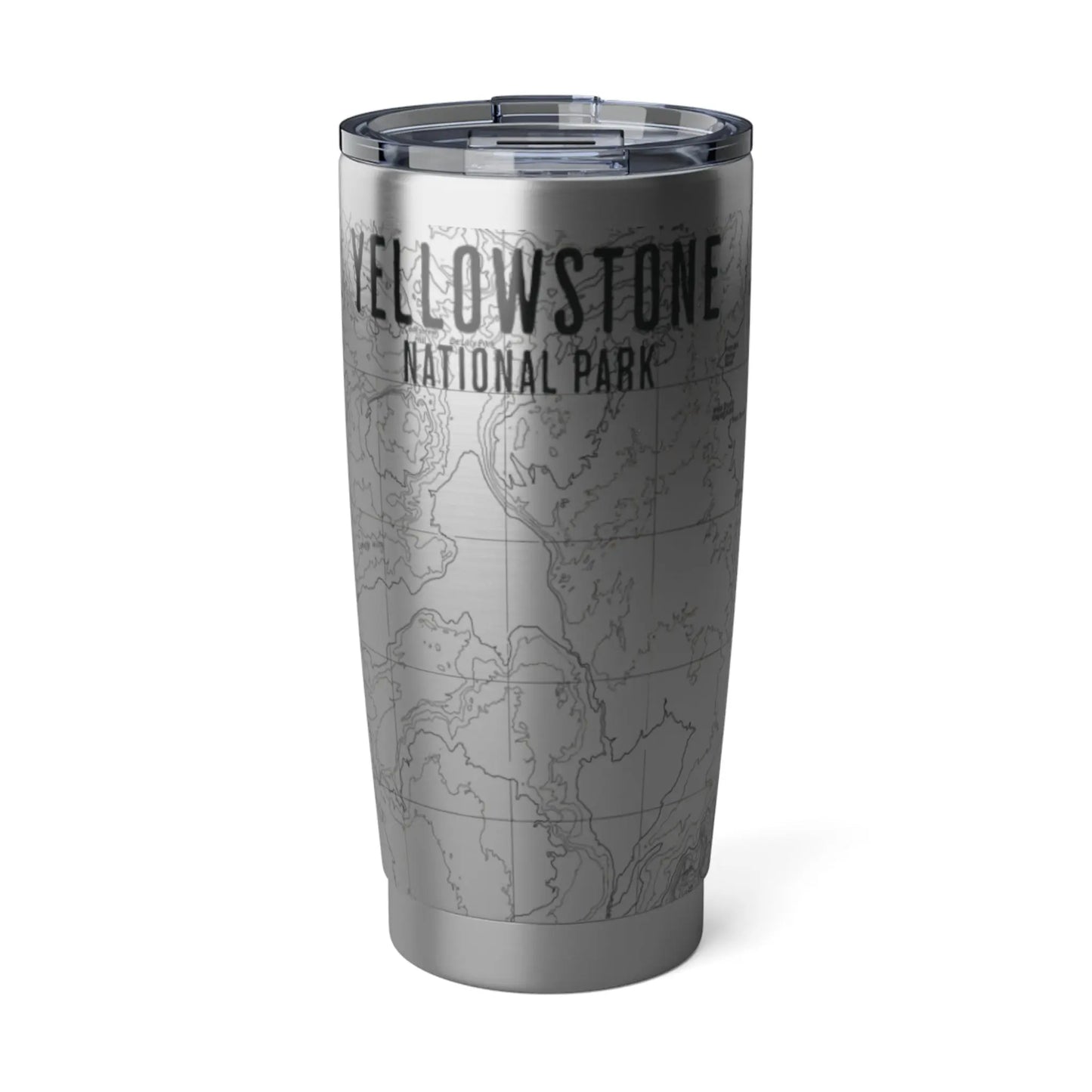 Yellowstone National Park Topographic Tumbler 20oz Mug Printify