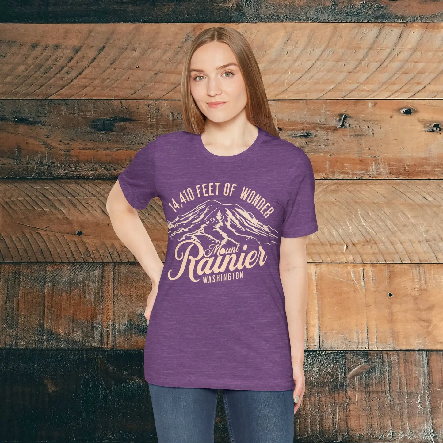 Mount Rainier Washington Unisex Soft Short Sleeve T-Shirt 14k Ft Of Wonder T-Shirt Printify