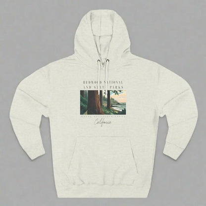 Redwood State and National Parks Unisex Fit Fleece Hoodie Hoodie Printify S Oatmeal Heather