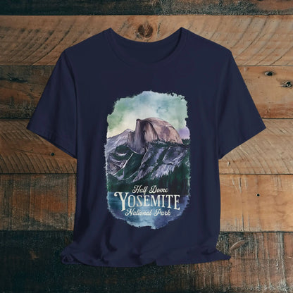 Half Dome Yosemite National Park Unisex T-shirt T-Shirt Printify Navy XS