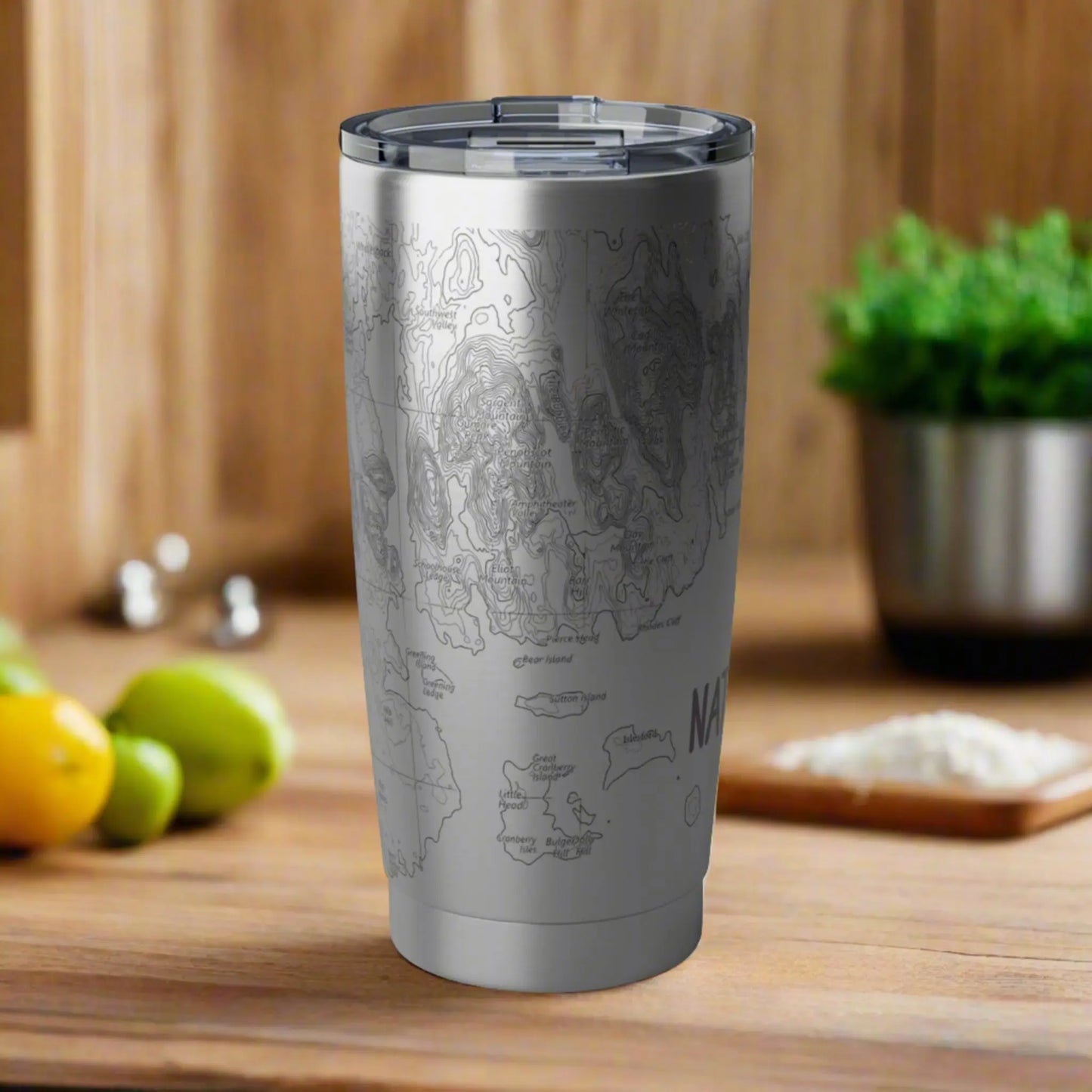 Acadia National Park Topographic Tumbler 20oz Tumbler Printify