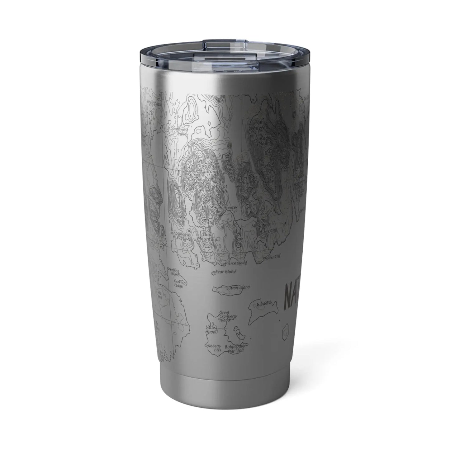 Acadia National Park Topographic Tumbler 20oz Tumbler Printify
