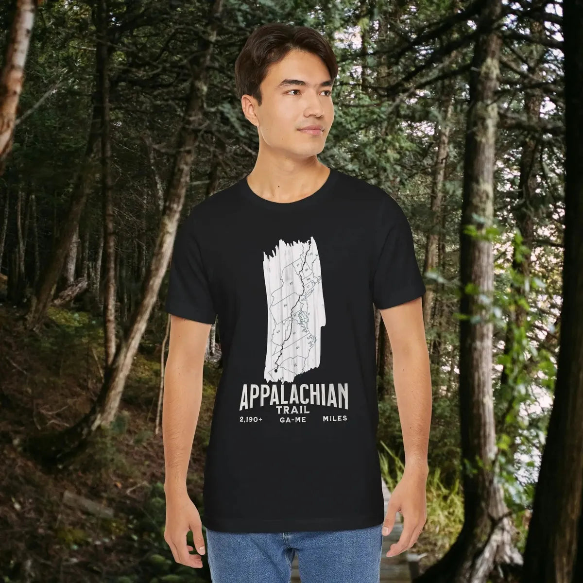 White Blaze Appalachian Trail Unisex T-Shirt Logo Camp Hike Tee T-Shirt Printify
