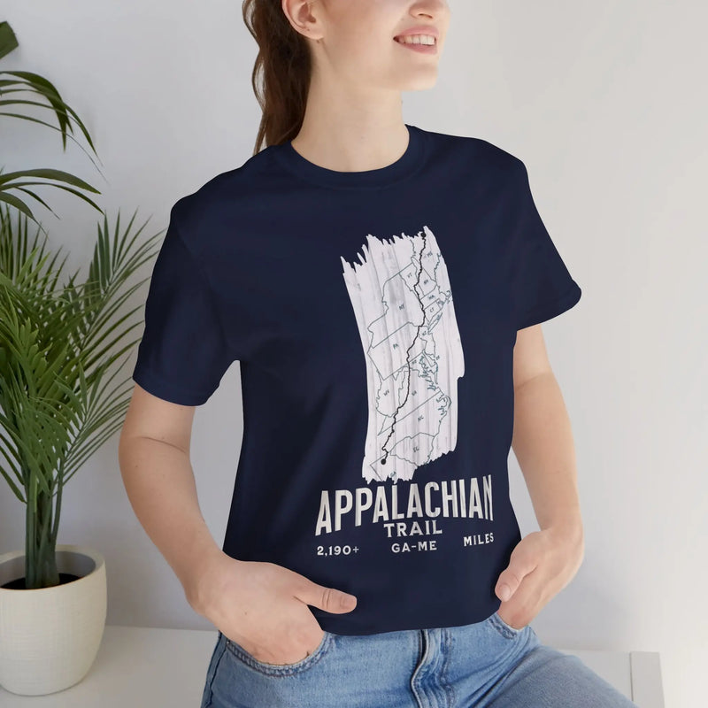 White Blaze Appalachian Trail Unisex T-Shirt Logo Camp Hike Tee T-Shirt Printify